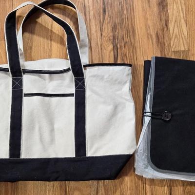 Black & White Tote and Fold Out Organizer