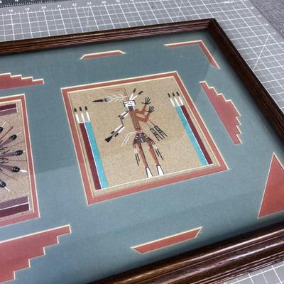 3 Panel Sand Painting in 1, Authentic