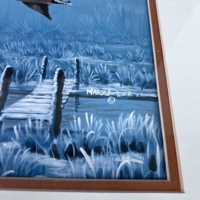 DUCKS IN FLIGHT, Original Acrylic, by Mark Perry 