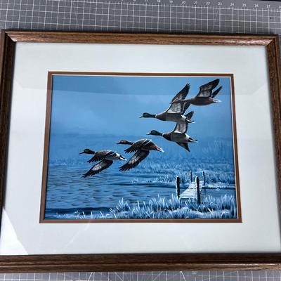 DUCKS IN FLIGHT, Original Acrylic, by Mark Perry 