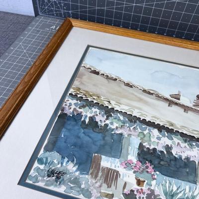 Lester Lee Series South West Original Mission Dated 1990 Water Color 
