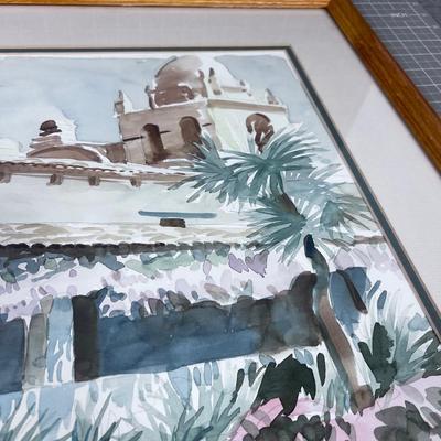 Lester Lee Series South West Original Mission Dated 1990 Water Color 