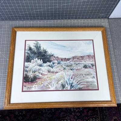 Lester Lee Series South West Original Desert Landscape Water Color 