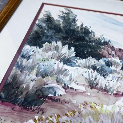 Lester Lee Series South West Original Desert Landscape Water Color 