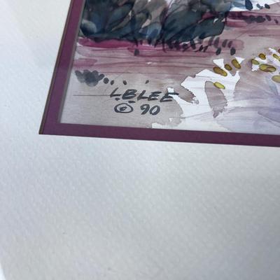 Lester Lee Series South West Original Desert Landscape Water Color 