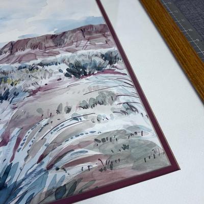 Lester Lee Series South West Original Desert Landscape Water Color 