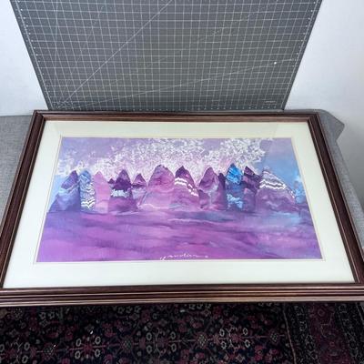 Indians in Blankets at Ceremonial Fire Print 