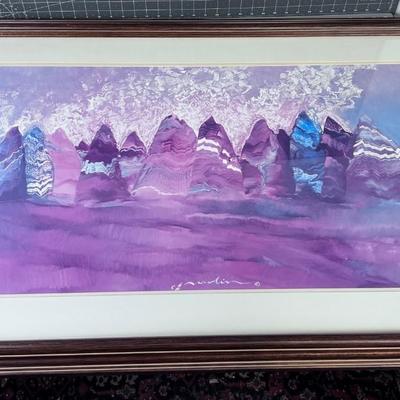 Indians in Blankets at Ceremonial Fire Print 