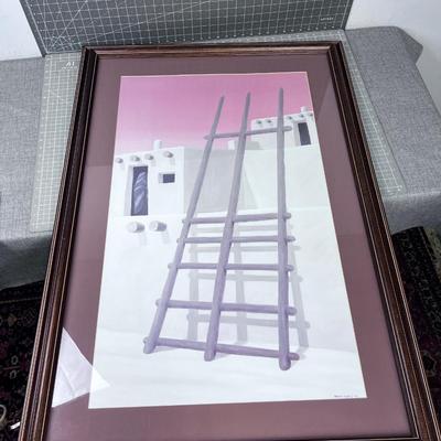 Adobe Pueblo by Deborah Hiatt (1985) Print NICE! 