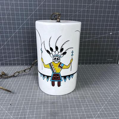 Kachina Swag Lamp, Ceramic, UNIQUE