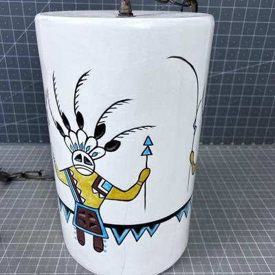Kachina Swag Lamp, Ceramic, UNIQUE