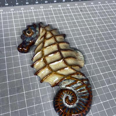 Ceramic Aquatic Wall Hangings - Sea Horse and Angle Fish (4) 