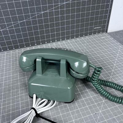 Vintage Green Rotary Telephone 