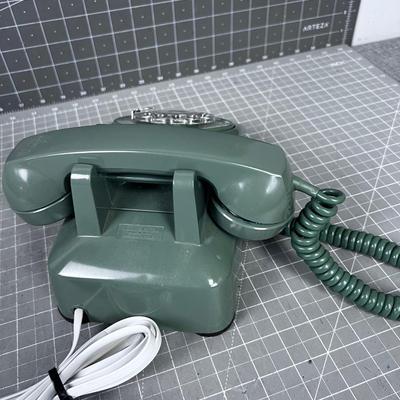 Vintage Green Rotary Telephone 
