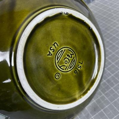 Avocado Green Ceramic Bowl by MCCOY