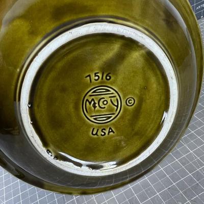 Avocado Green Ceramic Bowl by MCCOY