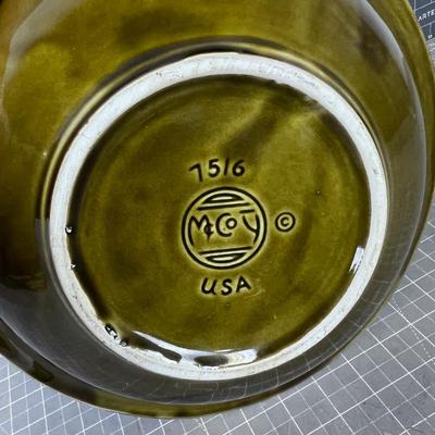 Avocado Green Ceramic Bowl by MCCOY