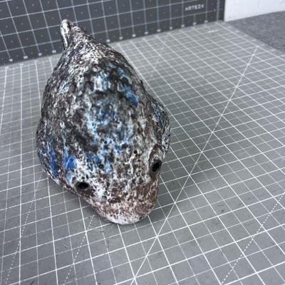 Hand Thrown Puffer Fish Studio Art Pottery 