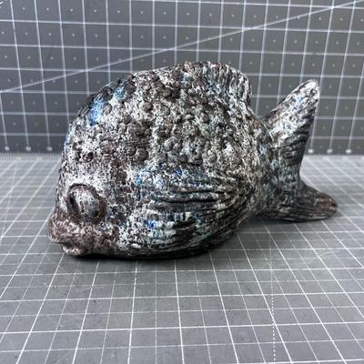 Hand Thrown Puffer Fish Studio Art Pottery 