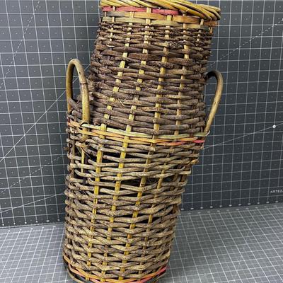 Antique Split Twig Basket 