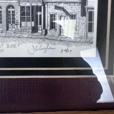 Main Street Park City PRINT Framed and Matted, Signed by Artist 