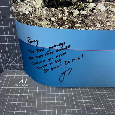North Face Jimmy Chin  Autographed Poster ,Personalized, World Class Adventure Photographer