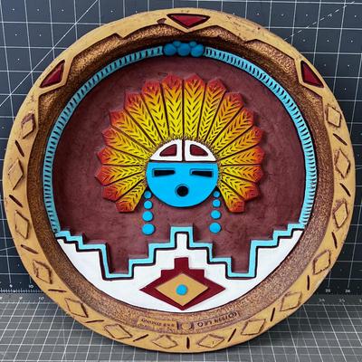 Terra Cotta Hopi Native American Wall Plaque 