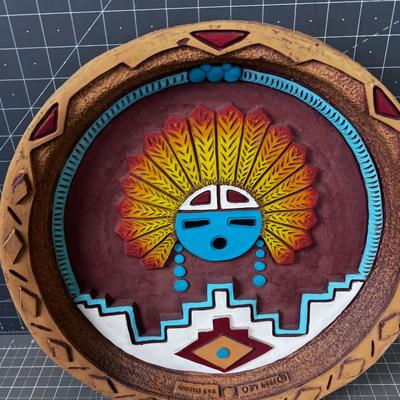Terra Cotta Hopi Native American Wall Plaque 
