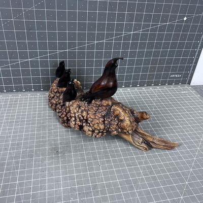 Carved Quail Family posted on Drift Wood