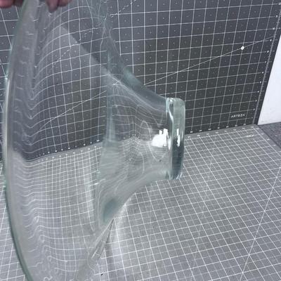 Clear Glass Bowl Hand Blown 