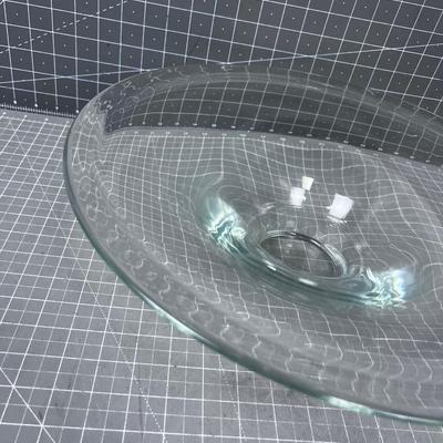 Clear Glass Bowl Hand Blown 