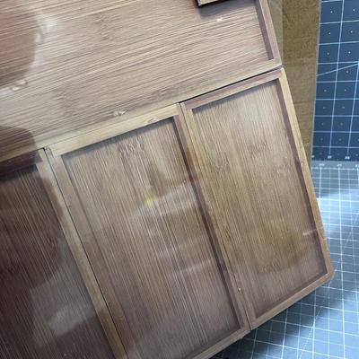 Bamboo  Zip lock Storage Bag Holder, NEW  