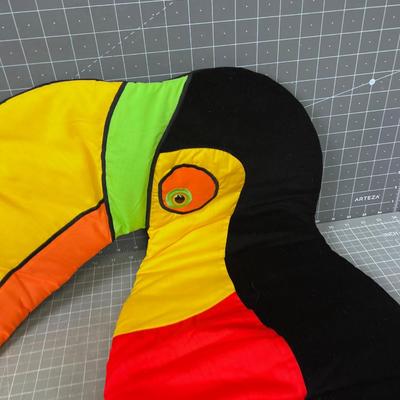 Hand Crafted Toucan, PLUSH Wall Hanging 