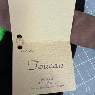 Hand Crafted Toucan, PLUSH Wall Hanging 