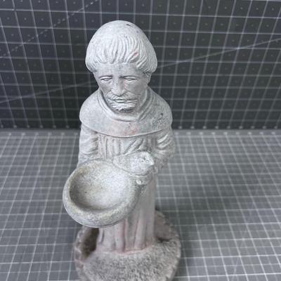 Concrete St. Francis of Assisi Bird Feeder or Holy Water Keeper 