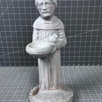 Concrete St. Francis of Assisi Bird Feeder or Holy Water Keeper 