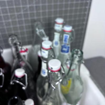 Huge tub of Clear and Amber Beer Making Bottle 