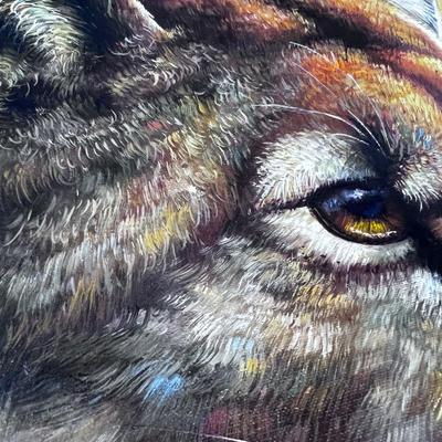 Painting Of a Cougar on Canvas, no Signature