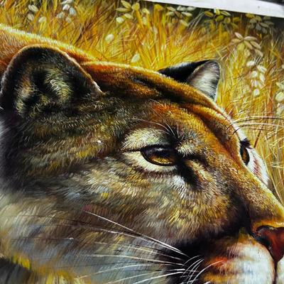 Painting Of a Cougar on Canvas, no Signature