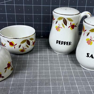 Fall Autum Leaf: S & P, 2 Custard Dishes