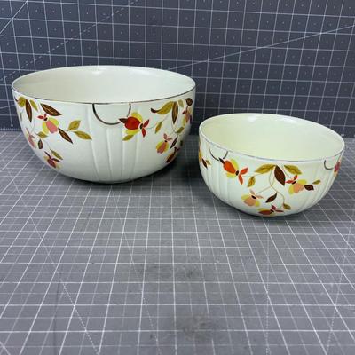 Fall Autum Leaf: (2) Mixing Bowls 