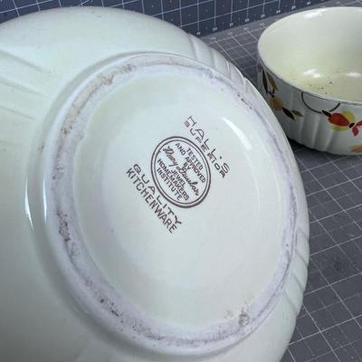 Fall Autum Leaf: (2) Mixing Bowls 