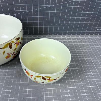 Fall Autum Leaf: (2) Mixing Bowls 