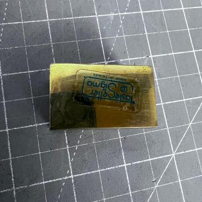 Brass Barbell Paper Weight, In the box