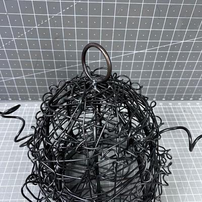 Wire Sculpture Beehive With Bees 
