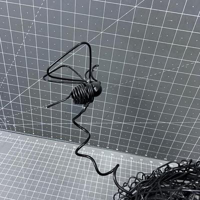 Wire Sculpture Beehive With Bees 