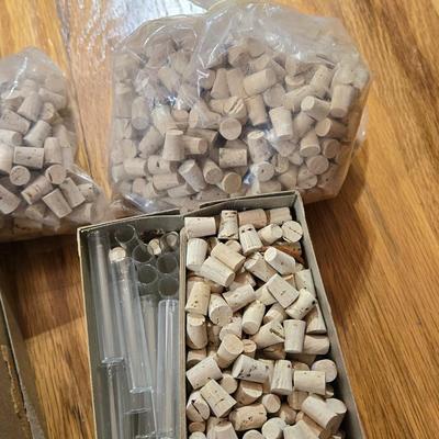 Large Lot of Small Cork Topped Vials