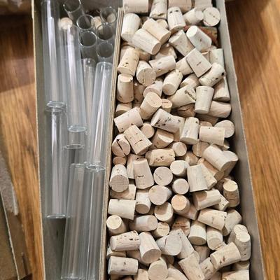 Large Lot of Small Cork Topped Vials