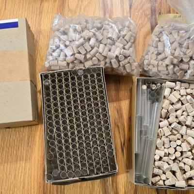 Large Lot of Small Cork Topped Vials