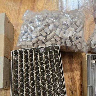 Large Lot of Small Cork Topped Vials